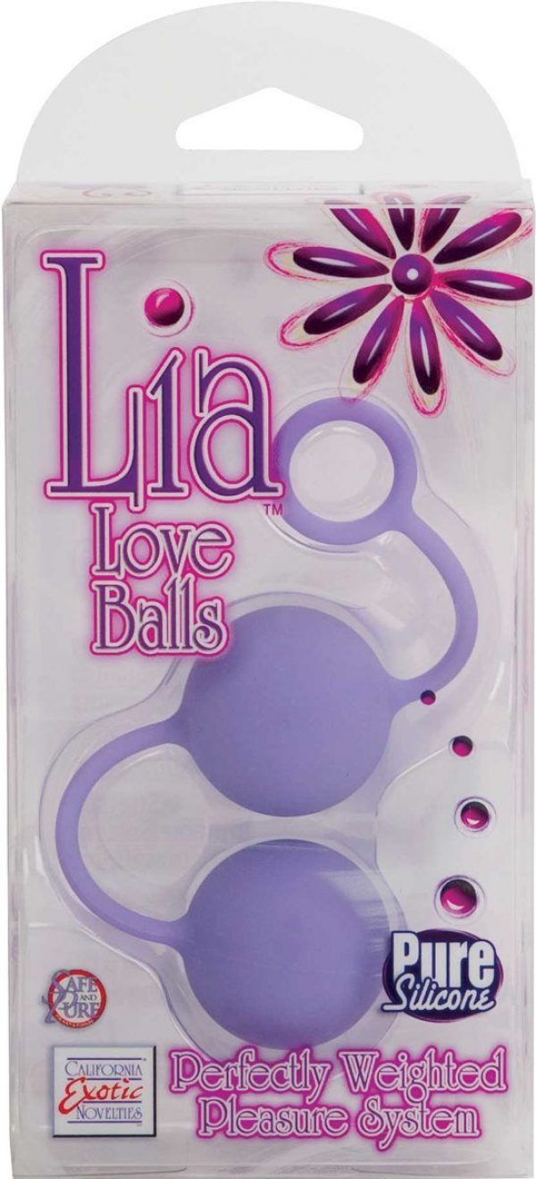 Фиолетовые вагинальные шарики Lia Love Balls - фото 3