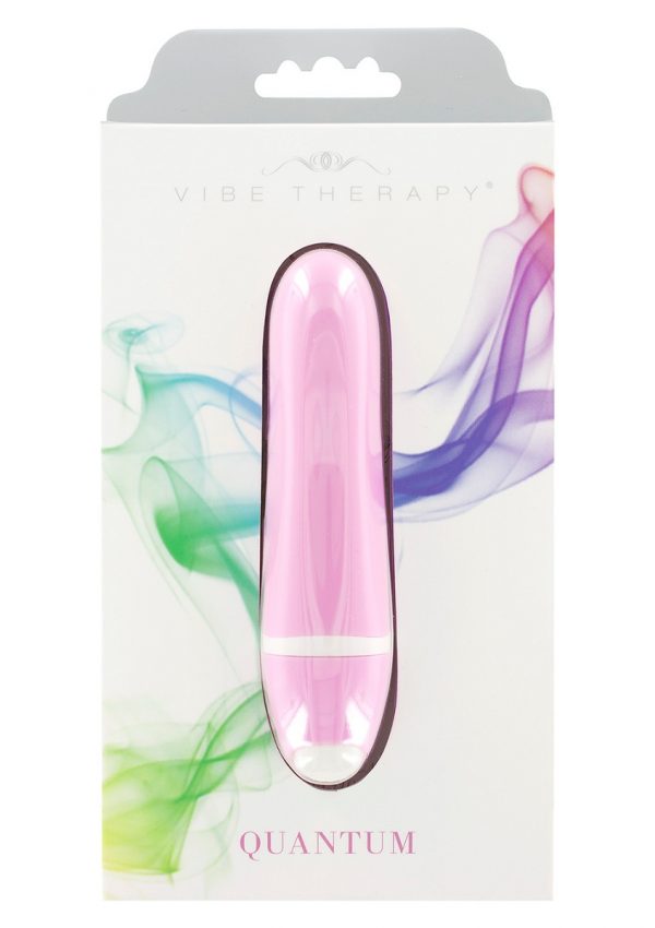 Розовый мини-вибратор Vibe Therapy Quantum - 9 см. - фото, отзывы