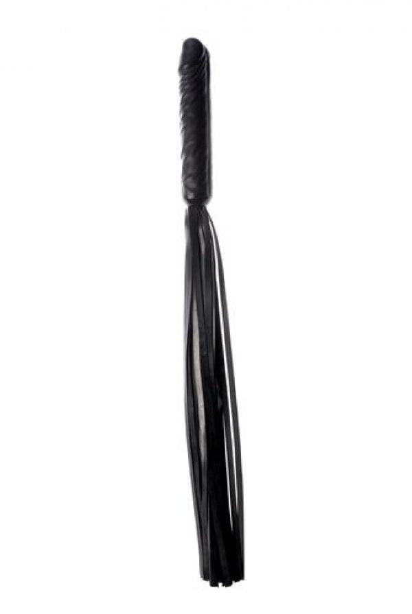 Чёрная многохвостая плеть  Ракета  - 60 см.