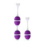 Фиолетовые вагинальные шарики из силикона: 2+1