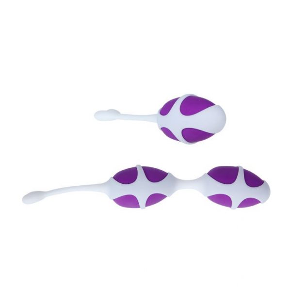 Фиолетовые вагинальные шарики из силикона: 2+1 - фото 3