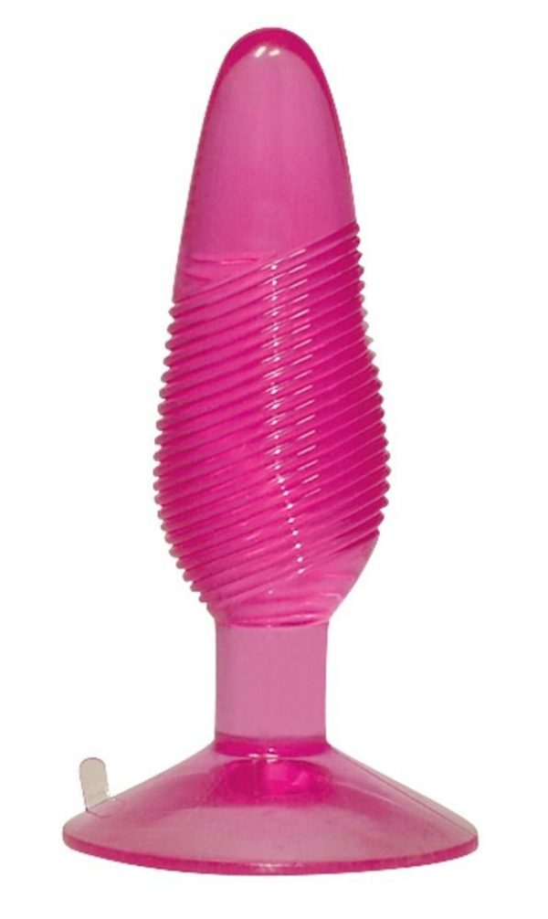 Гелевый анальный массажер розового цвета - 15 см.