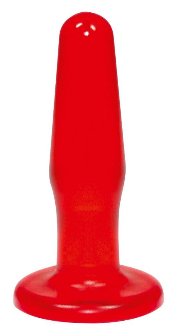 Красный анальный массажер - 11 см. - фото, отзывы