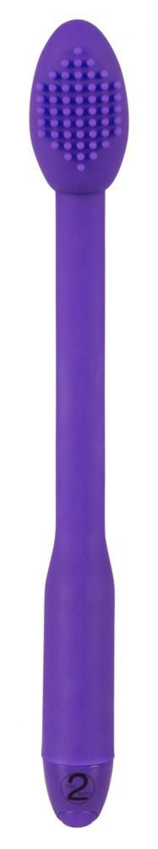 Фиолетовый вибратор-щётка для точки G A-Punkt - 23 см. - фото, отзывы