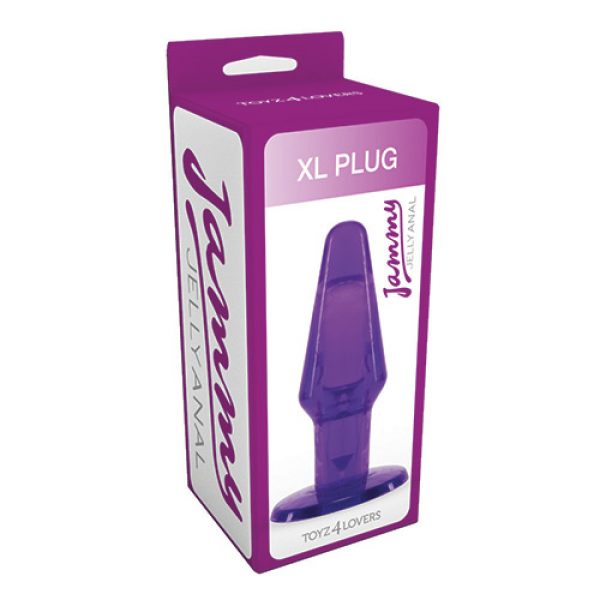 Фиолетовый анальный плаг большого размера JAMMY JELLY ANAL XL PLUG VIOLET - 14 см. - фото, отзывы