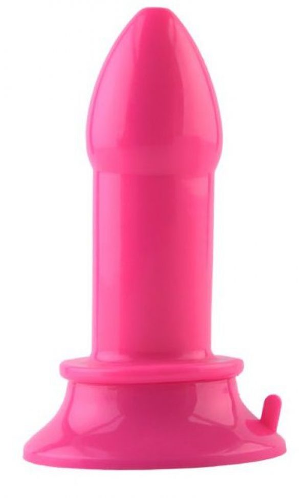 Розовая анальная втулка на присоске POPO Pleasure - 13 см. - фото, отзывы