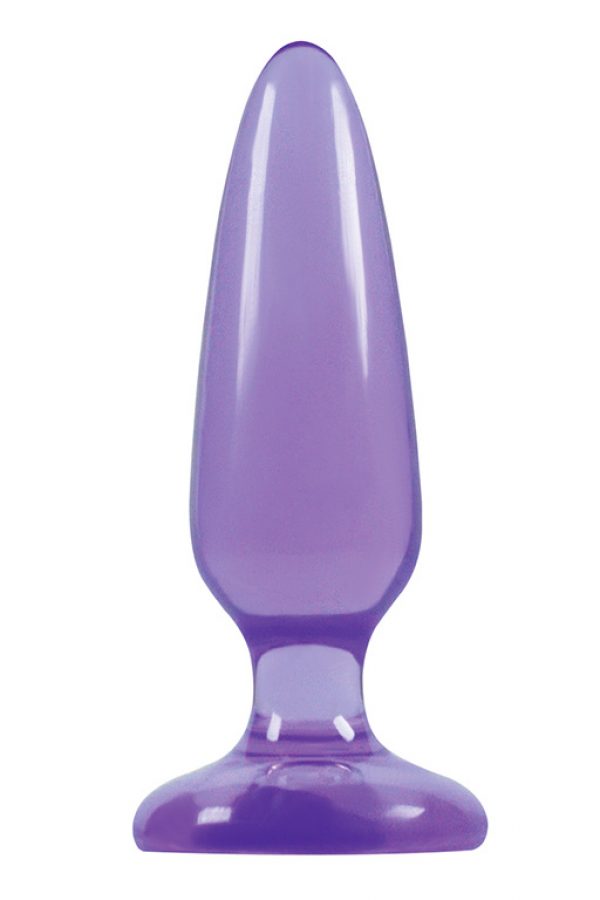 Малая фиолетовая анальная пробка Jelly Rancher Pleasure Plug Small - 10,2 см. - фото, отзывы