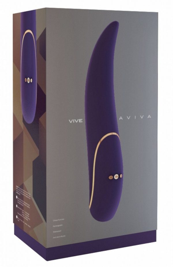 Фиолетовый вибратор Aviva с тонким кончиком - 19,8 см. - фото, отзывы
