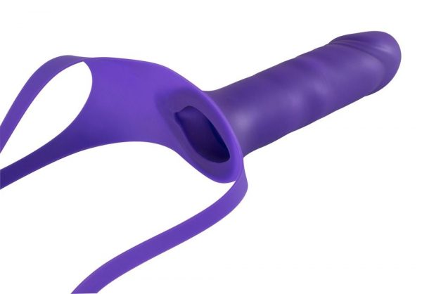 Фиолетовые трусики с фаллосом StrapOn for Lovers - 18 см. - фото 4