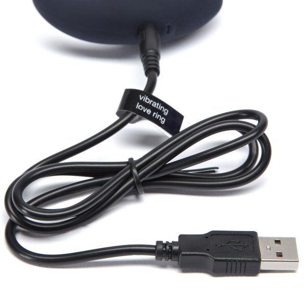 Тёмно-синее эрекционное кольцо Release Together USB Rechargeable Cock Ring - фото 3