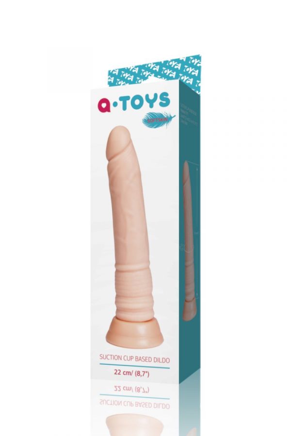 Телесный фаллоимитатор A-toys с присоской - 18см. - фото, отзывы