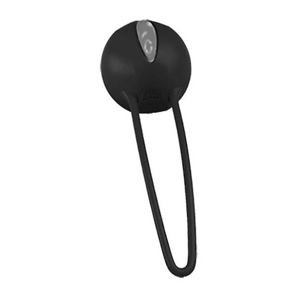 Чёрно-серый вагинальный шарик Smartballs Uno - фото 3