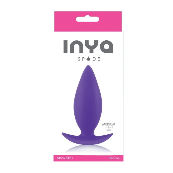 Фиолетовая анальная пробка для ношения INYA Spades Medium - 10,2 см. - фото, отзывы