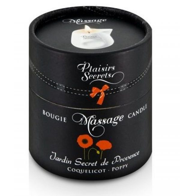 Массажная свеча с ароматом мака Jardin Secret De Provence Coquelicot - 80 мл. - фото, отзывы