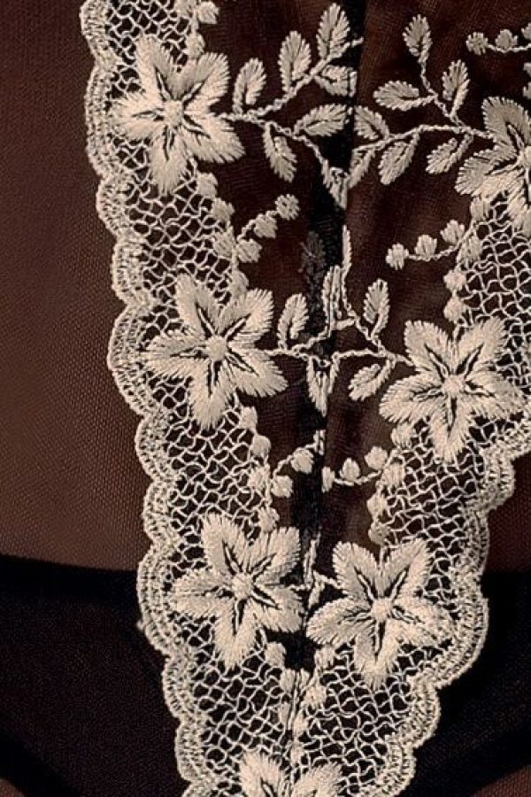 Прозрачная сорочка Tyrone с цветочной вышивкой на лифе и спинке - фото 3