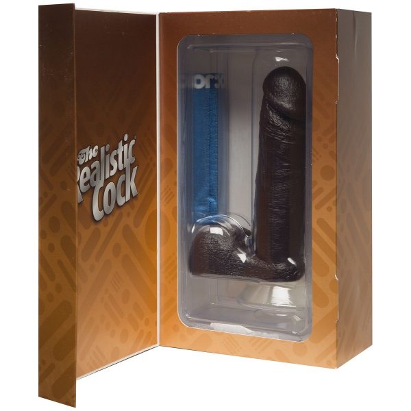 Реалистичный чернокожий фаллос The Realistic Cock 6” with Removable Vac-U-Lock Suction Cup - 19,8 см. - фото 3