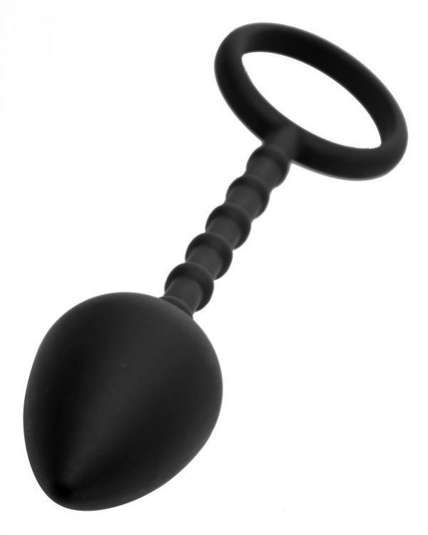 Эрекционное кольцо с каплевидной анальной пробкой Imbed Silicone Anal Plug and Cock Ring - фото, отзывы