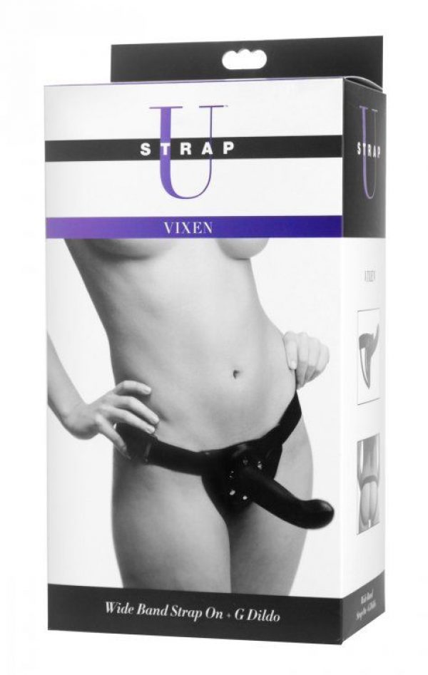 Чёрный полый страпон Vixen G-Spot Hollow Strap On Harness - 17,8 см. - фото 3