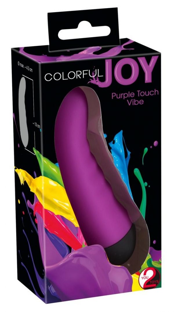 Фиолетовый мини-вибратор Colorful Joy - 13 см. - фото 3