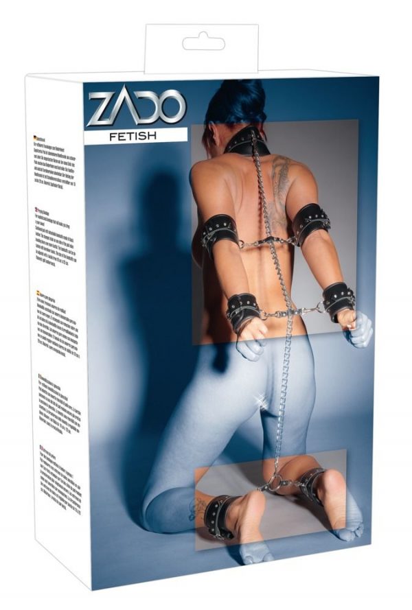 Кожаный ошейник с оковами ZADO Complete - фото 3