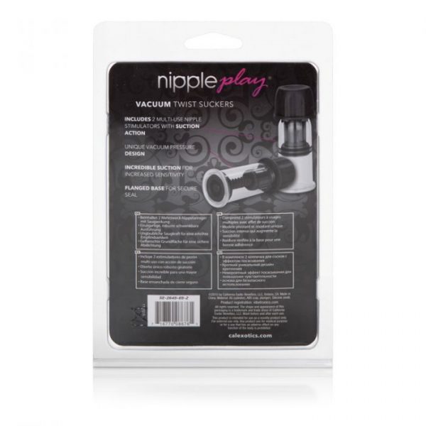 Чёрные помпы для сосков Nipple Play Vacuum Twist Suckers - фото 3