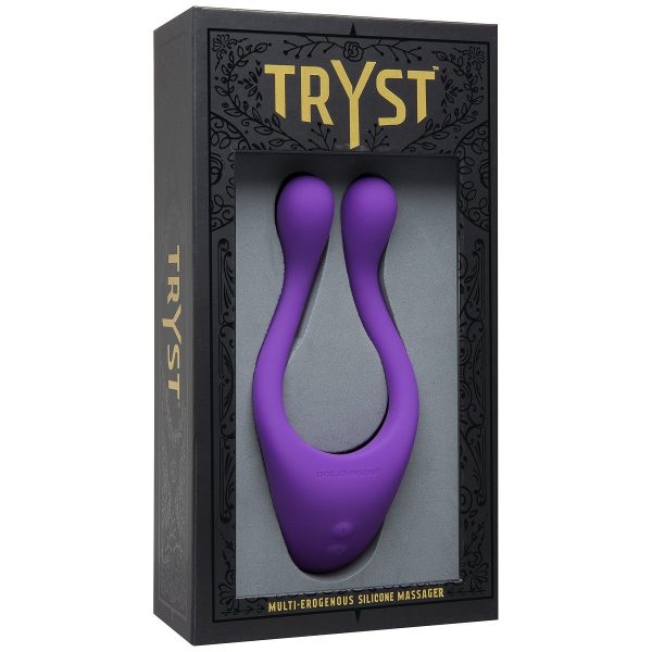 Фиолетовый вибромассажер для пар TRYST Multi Erogenous Zone Massager - фото 5
