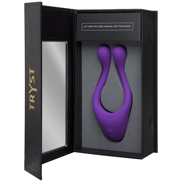 Фиолетовый вибромассажер для пар TRYST Multi Erogenous Zone Massager - фото 6