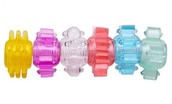 Набор из 6 разноцветных эрекционных колец Enhance 6 Piece Cock Ring Set - фото, отзывы