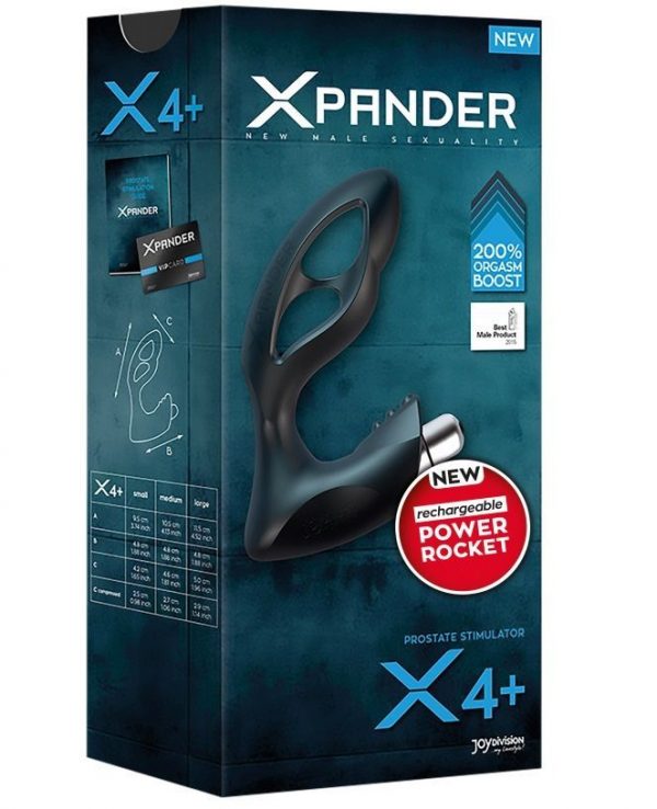 Перезаряжаемый стимулятор простаты JoyDivision Xpander X4+ Size S - фото 3