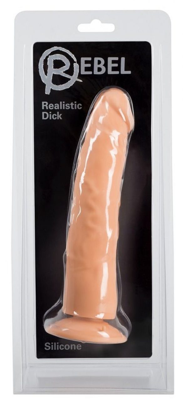 Телесный фаллоимитатор Realistic Dick на присоске - 24 см. - фото 3