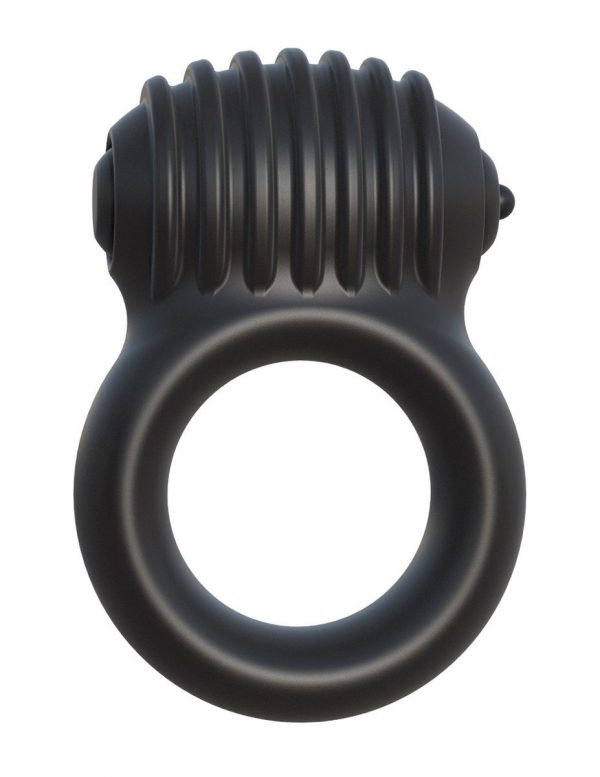 Чёрное эрекционное виброкольцо Blackjack Power Ring - фото, отзывы