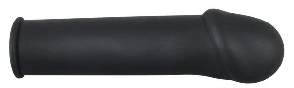 Чёрная удлиняющая насадка для пениса Rebel - 16 см. - фото, отзывы