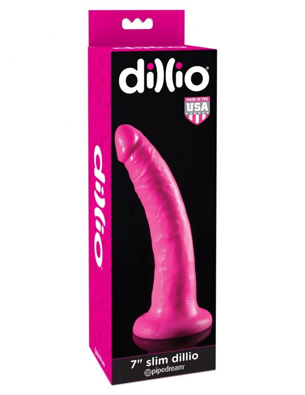 Розовый фаллоимитатор 7  Slim Dillio - 19,7 см. - фото 4