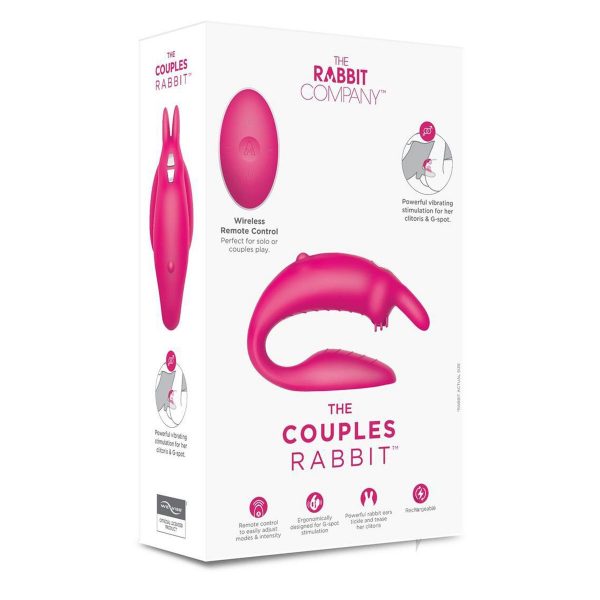 Розовый вибратор для пар The Couples Rabbit - фото 3