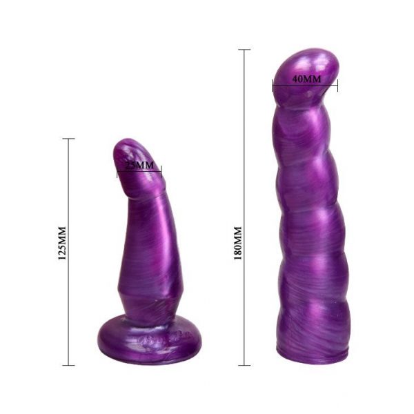 Фиолетовый стапон с двумя насадками - 18 см. - фото 6