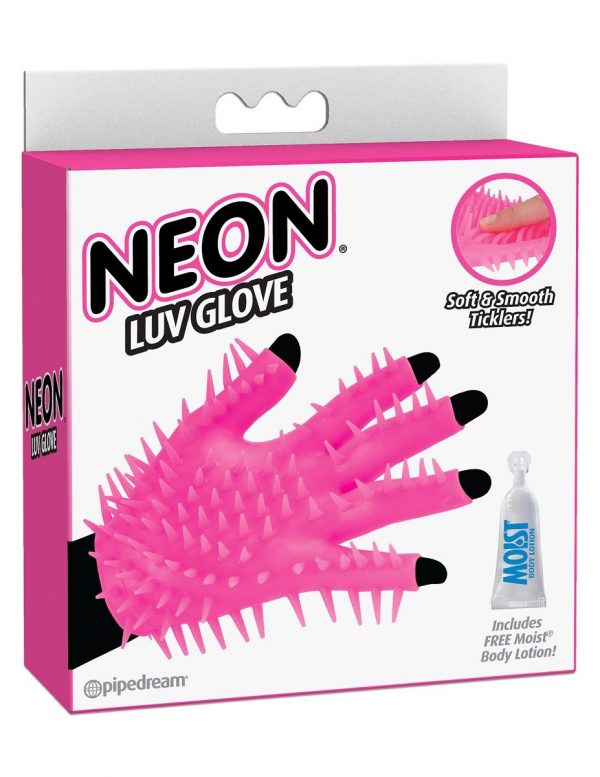 Розовая перчатка для мастурбации Luv Glove - фото 4